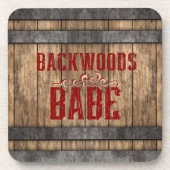 Backwoods Babe Whiskey Keg Bier Onderzetter (Voorkant)