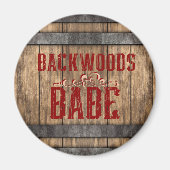 Backwoods Babe Whiskey Keg Magneet (Voorkant)