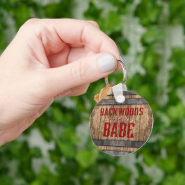 Backwoods Babe Whiskey Keg Sleutelhanger