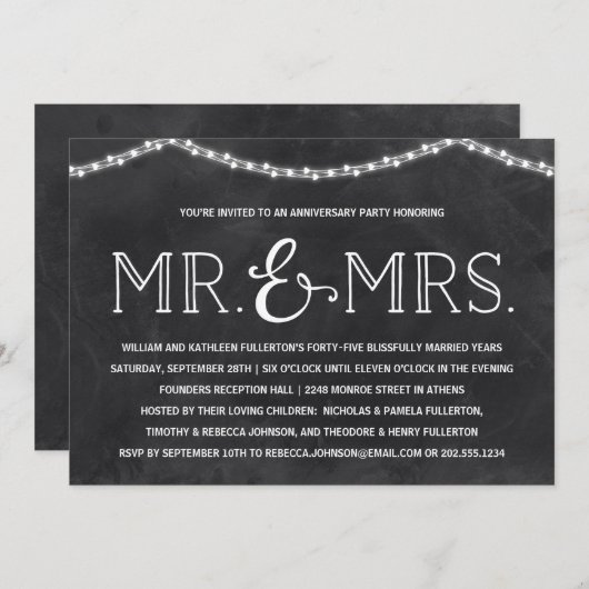 Backyard Bash | Partij bij de Rustige Jubileum Kaart (Voorkant / Achterkant)