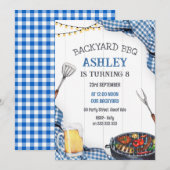 Backyard BBQ Birthday Invitation Kaart (Voorkant / Achterkant)
