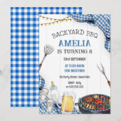 Backyard BBQ BIrthday Invitation Kaart (Voorkant / Achterkant)