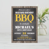 Backyard BBQ Birthday Party Invitation Cookout Kaart (Staand voorkant)