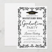 Backyard BBQ Graduation Party Invitation Kaart (Voorkant / Achterkant)