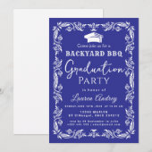 Backyard BBQ Graduation Party Invitation Kaart (Voorkant / Achterkant)