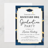 Backyard BBQ Graduation Party Invitation Kaart (Voorkant / Achterkant)
