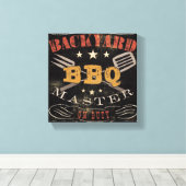 Backyard BBQ Master Canvas Afdruk (Insitu (Houten vloer))