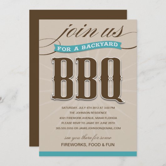 BACKYARD BBQ | PARTIJONDERZOEK KAART (Voorkant / Achterkant)