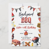 Backyard BBQ Party Barbecue Birthday Kaart (Voorkant)
