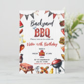Backyard BBQ Party Barbecue Birthday Kaart (Staand voorkant)