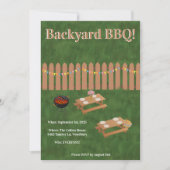 Backyard BBQ Party Invitation Kaart (Voorkant)