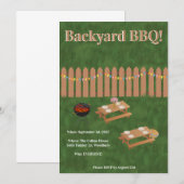 Backyard BBQ Party Invitation Kaart (Voorkant / Achterkant)