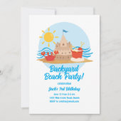 Backyard Beach verjaardagsfeestje uitnodiging (Voorkant)