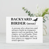 Backyard Birder Definition - Garden Birdwatching Kaart (Staand voorkant)
