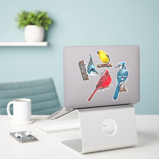 Backyard Birds Stickers Value Pack (Laptop op bureau)