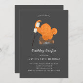 Backyard Bonfire Birthday Party Kaart (Voorkant / Achterkant)