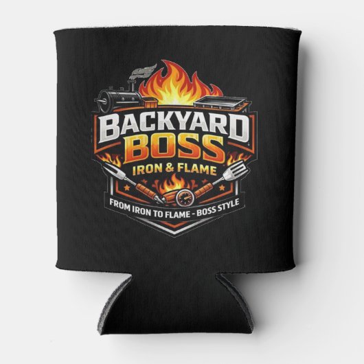 Backyard Boss Iron & Flame Chillen & Grillen Blikjeskoeler (Voorkant)