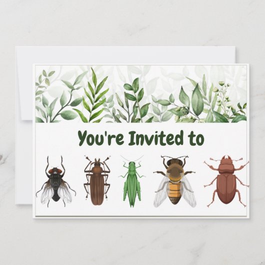 Backyard Bug Collecting Custom Birthday Party Kaart (Voorkant)