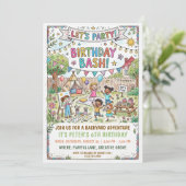 Backyard Campout Party Invitation Kaart (Staand voorkant)