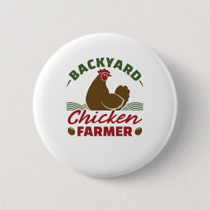 Backyard Chicken Farmer Ronde Button 5,7 Cm