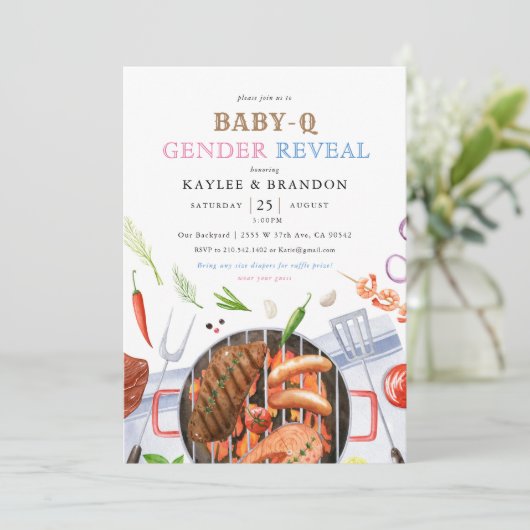 Backyard Cookout Co-ed BBQ Bender Reopenbaart Kaart (Staand voorkant)