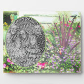 Backyard Flower Garden Painting Uw foto toevoegen Fotoplaat (Voorkant)