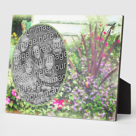 Backyard Flower Garden Painting Uw foto toevoegen Fotoplaat (Zijkant)