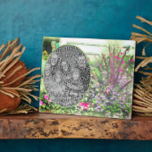 Backyard Flower Garden Painting Uw foto toevoegen Fotoplaat (Zijkant)