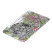 Backyard Flower Garden Painting Uw foto toevoegen Magneet (Linkerzijde)