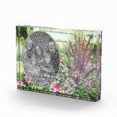 Backyard Flower Garden Painting Voeg uw Fotoblokken (Rechts)