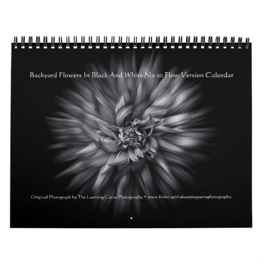 Backyard Flowers In Black And White No 20 Flow Kalender (Hoes)
