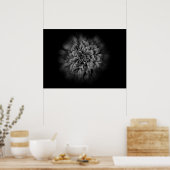 Backyard Flowers In Black And White No 54 Flow Poster (Keuken)
