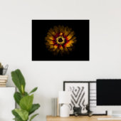 Backyard Flowers No 69 Color Version Poster (Thuiskantoor)