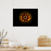 Backyard Flowers No 69 Color Version Poster (Keuken)