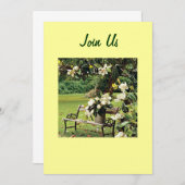 BACKYARD GARDEN PARTIJINVITATIE KAART (Voorkant / Achterkant)