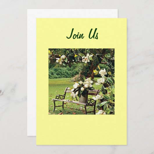 BACKYARD GARDEN PARTIJINVITATIE KAART (Voorkant / Achterkant)