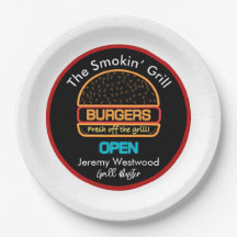 Backyard Grill Master Burgers Papier Borden