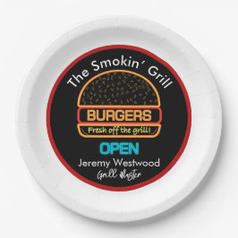Backyard Grill Master Burgers Papier Borden Papieren Bordje