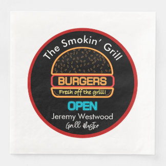 Backyard Grill Master Burgers Papier Servetten
