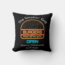 Backyard Grill Master Burgers Sign Sierkussen