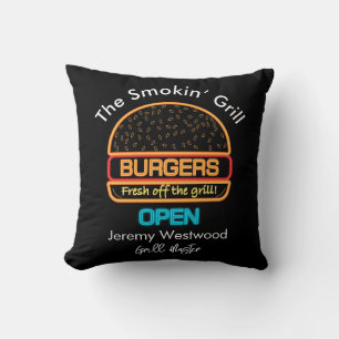 Backyard Grill Master Burgers Sign Sierkussen