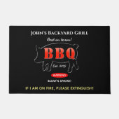 Backyard Grill Master Grilling BBQ Doormat Rug Deurmat (Voorkant)