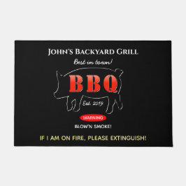 Backyard Grill Master Grilling BBQ Doormat Rug Deurmat