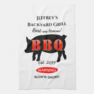 Backyard Grill Master Grilling BBQ Kitchen Towel Theedoek