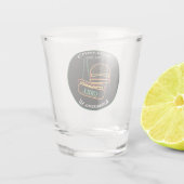 Backyard Grill met Burgers Drinkware Shot Glass Glas (Achterkant)