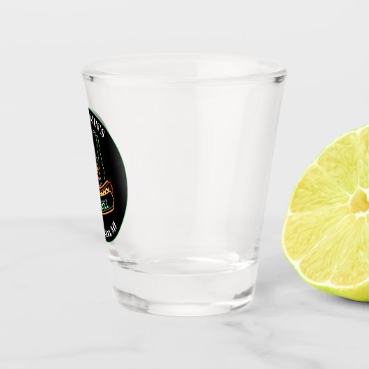 Backyard Grill met Burgers Drinkware Shot Glass Shot Glas (Rechts)