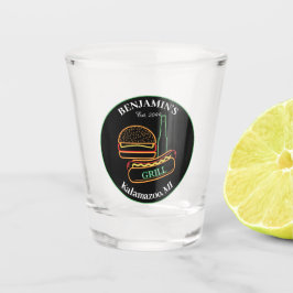Backyard Grill met Burgers Drinkware Shot Glass Shot Glas