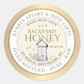 Backyard Hives Honing Made With Love beroemd gemaa Ronde Sticker (Voorkant)