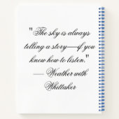 Backyard Meteorology Journal Notitieboek (Achterkant)