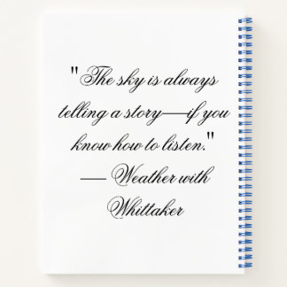 Backyard Meteorology Journal  Notitieboek